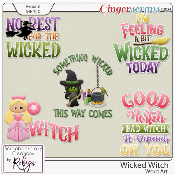 Wicked Witch Word Art by Scrapbookcrazy Creations