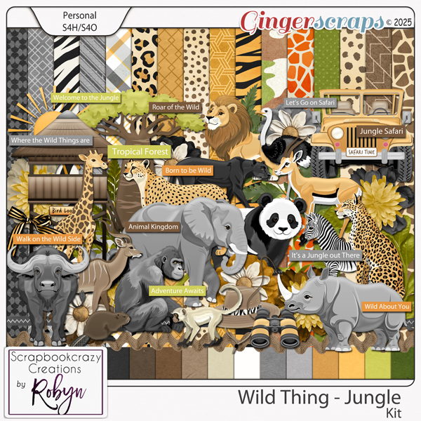Wild Thing - Jungle Kit by Scrapbookcrazy Creations