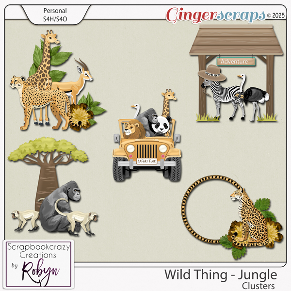 Wild Thing - Jungle Clusters by Scrapbookcrazy Creations
