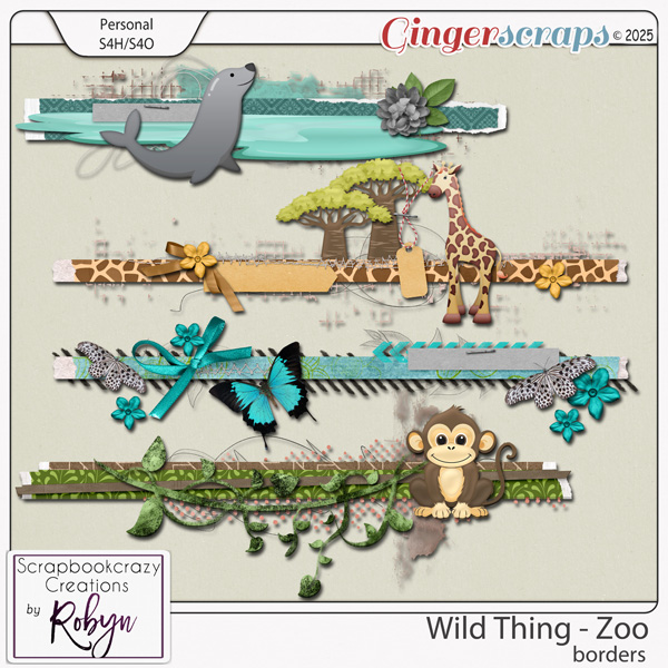 Wild Thing - Zoo Borders by Scrapbookcrazy Creations