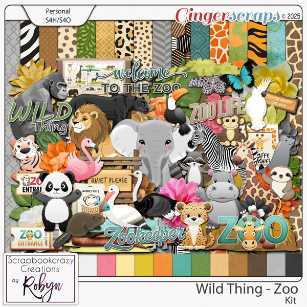 Wild Thing - Zoo Kit by Scrapbookcrazy Creations