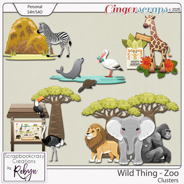 Wild Thing - Zoo Clusters by Scrapbookcrazy Creations