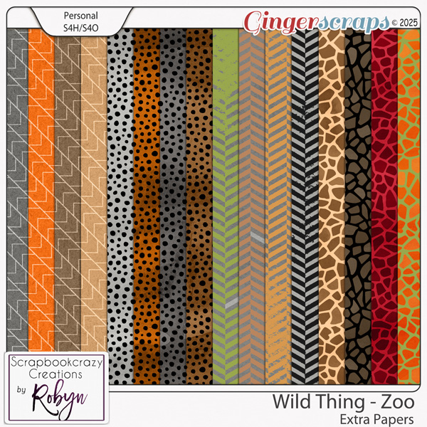 Wild Thing - Zoo Extra Papers by Scrapbookcrazy Creations