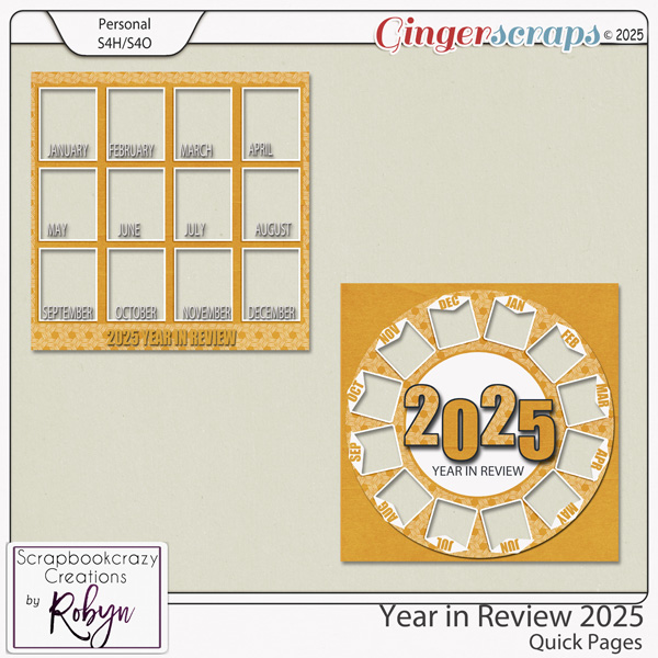 Year in Review 2025 Quick Pages by Scrapbookcrazy Creations