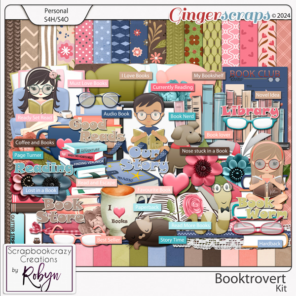 Booktrovert Kit by Scrapbookcrazy Creations