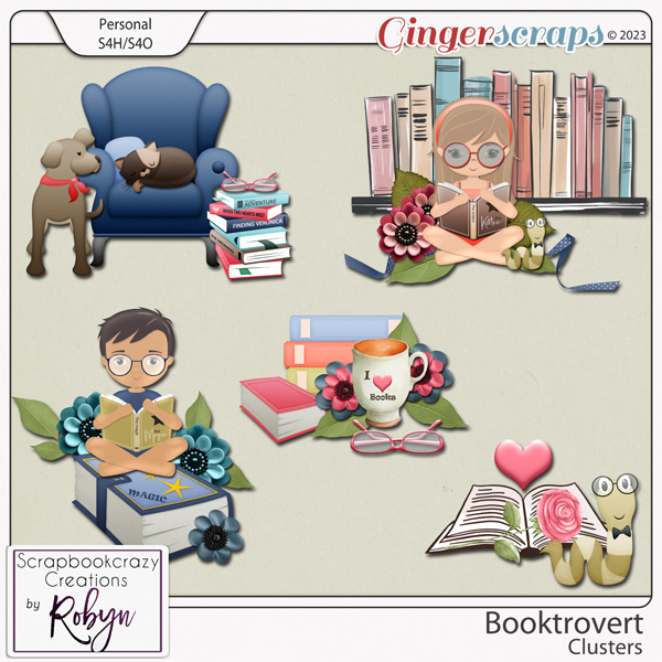 Booktrovert Clusters by Scrapbookcrazy Creations