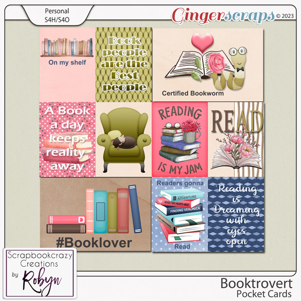 Booktrovert Pocket Cards by Scrapbookcrazy Creations