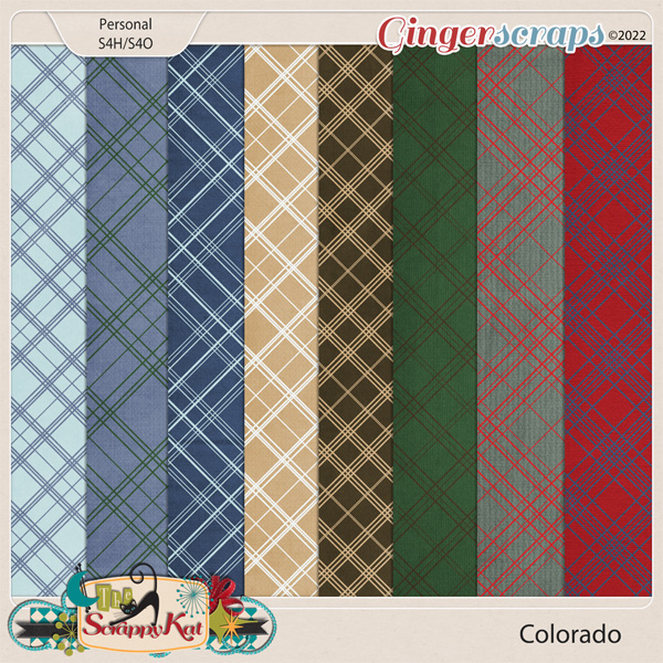 Colorado Plaid Papers by The Scrappy Kat