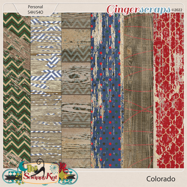 Colorado Wood Papers by The Scrappy Kat