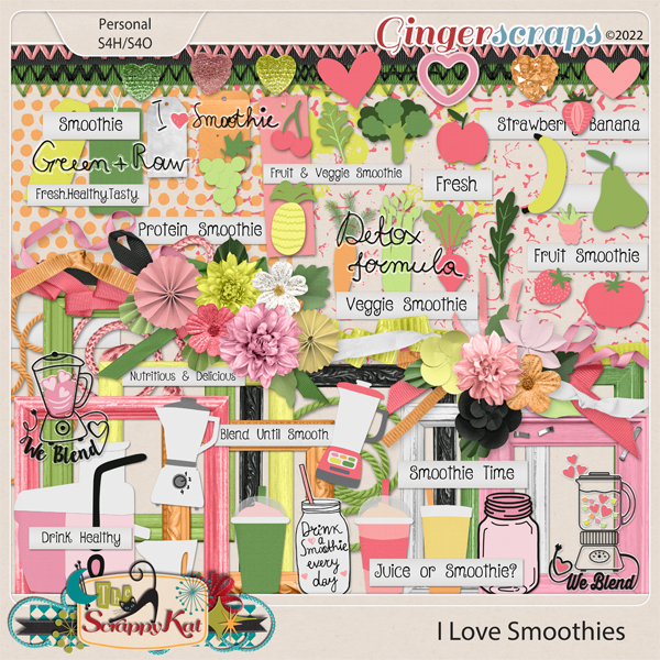 I Love Smoothies Element Pack by The Scrappy Kat