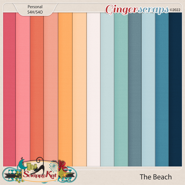 The Beach Cardstocks by The Scrappy Kat