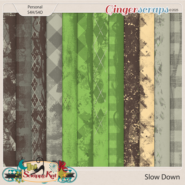Slow Down Distressed Papers by The Scrappy Kat