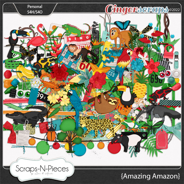 Amazing Amazon Embellishment and Wordbits by Scraps N Pieces