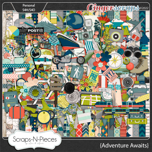 Adventure Awaits Kit by Scraps N Pieces