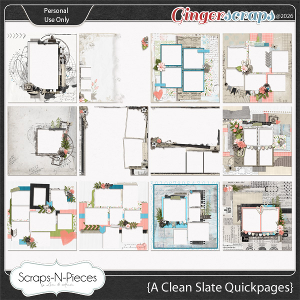 A Clean Slate Quickpages by Scraps N Pieces