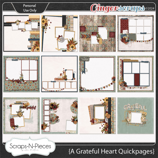 A Grateful Heart Quickpages by Scraps N Pieces 