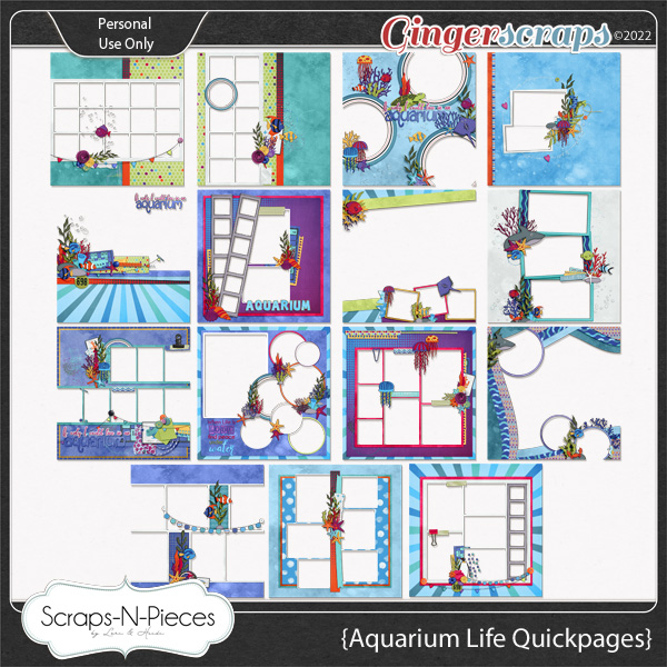 Aquarium Life Quickpages by Scraps N Pieces