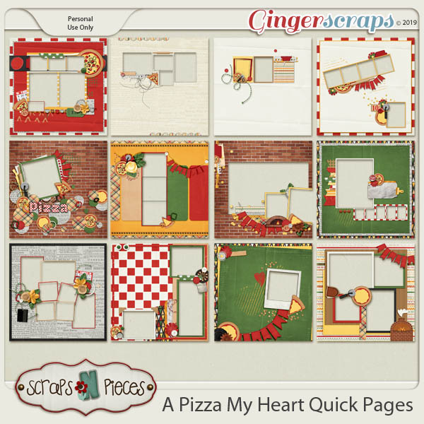 A Pizza My Heart Quick Pages by Scraps N Pieces