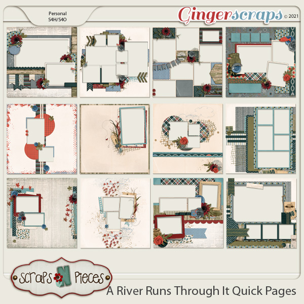 A River Runs Through It Quick Pages - Scraps N Pieces