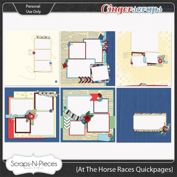 At The Horse Races Quickpages by Scraps N Pieces 