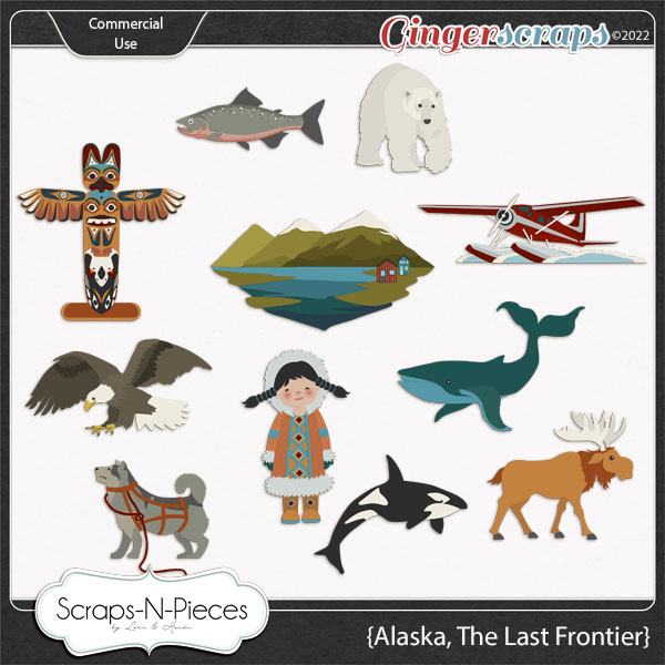 Alaska The Last Frontier CU Templates Use by Scraps N Pieces 