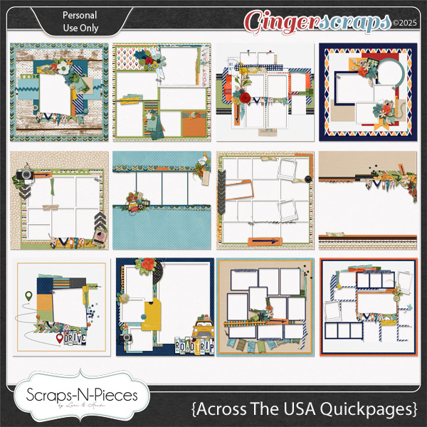 Across The USA Quickpages by Scraps N Pieces