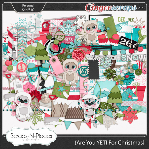 Are You Yeti For Christmas Embellishments by Scraps N Pieces