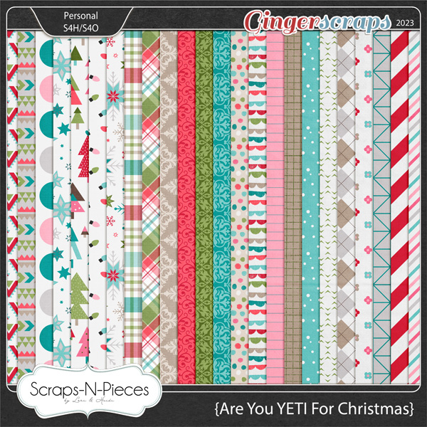 Are You Yeti For Christmas Pattern Papers by Scraps N Pieces 