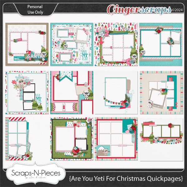 Are You Yeti For Christmas Quickpages by Scraps N Pieces 