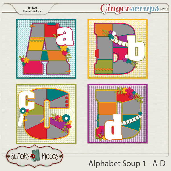 Alphabet Soup Template Pack 1 - A-D