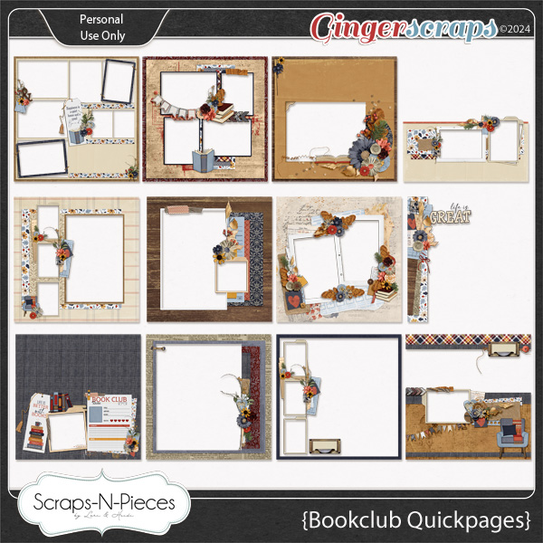 Book Club Quickpages by Scraps N Pieces