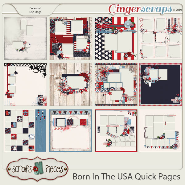Born In The USA Quick Pages by Scraps N Pieces