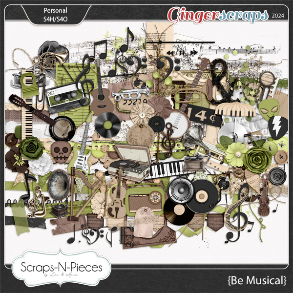 Be Musical Embellishments by Scraps N Pieces