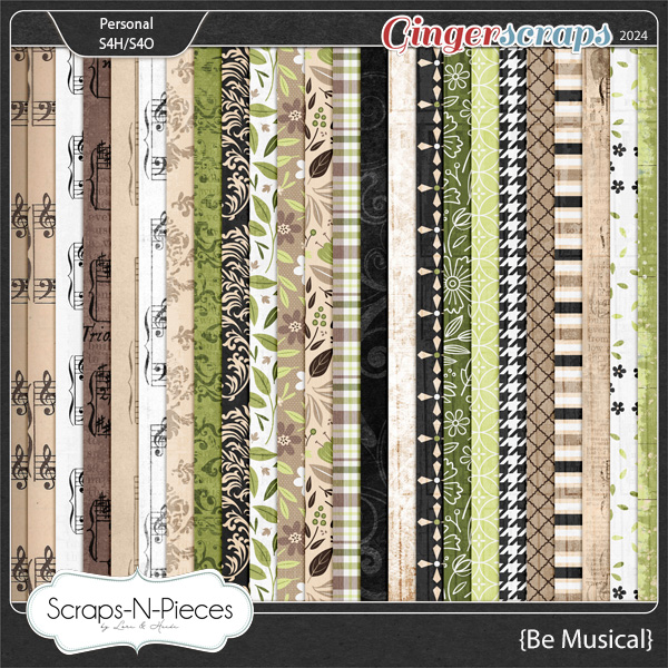 Be Musical Pattern Papers by Scraps N Pieces