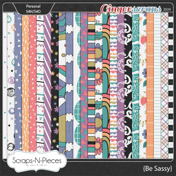 Be Sassy Pattern Papers by Scraps N Pieces 