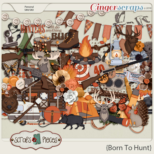 Born To Hunt Embellishments by Scraps N Pieces 