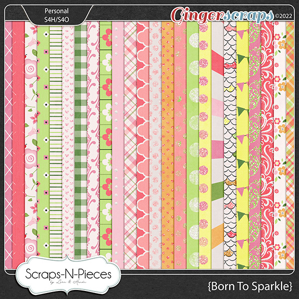 Born To Sparkle Pattern Papers by Scraps N Pieces  