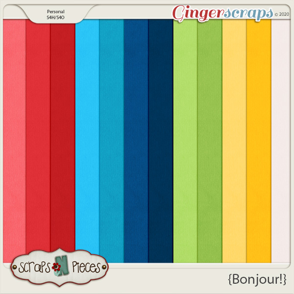 Bonjour! Cardstocks - Scraps N Pieces