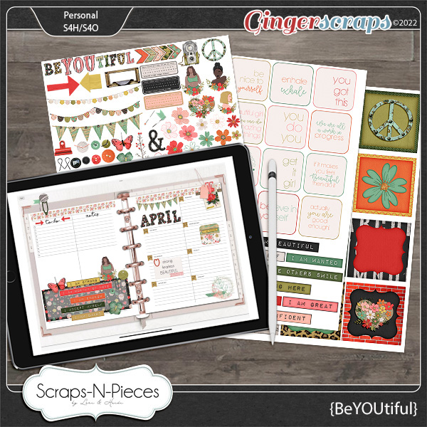 BeYOUtiful Planner Pieces by Scraps N Pieces 