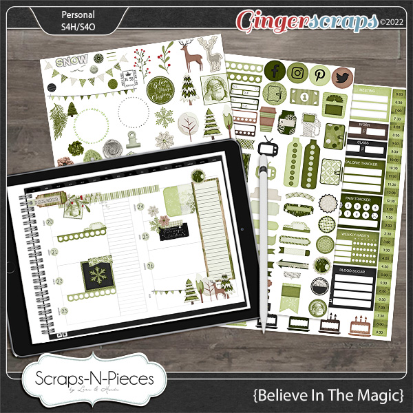 Believe In The Magic Planner Pieces by Scraps N Pieces