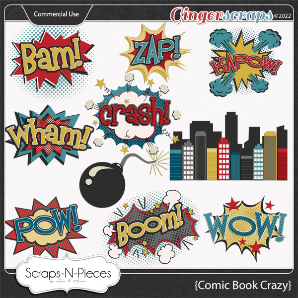 Comic Book Crazy CU Templates by Scraps N Pieces 