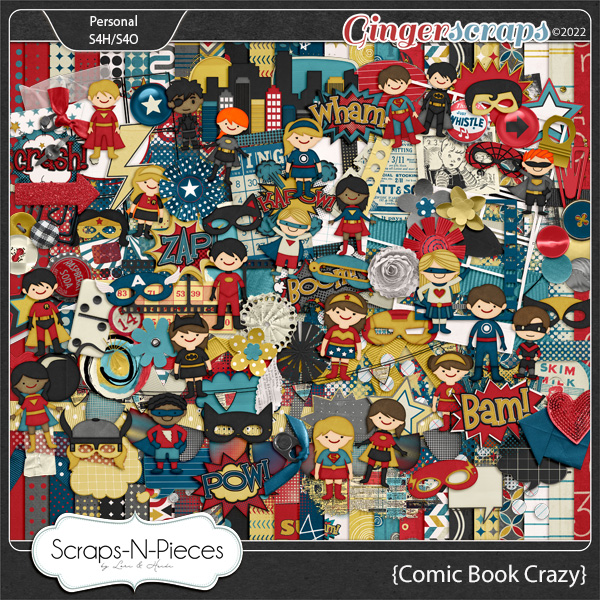 Comic Book Crazy kit by Scraps N Pieces