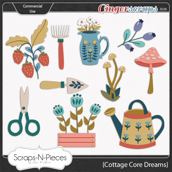 Cottage Core Dreams Commercial Use Templates by Scraps N Pieces 
