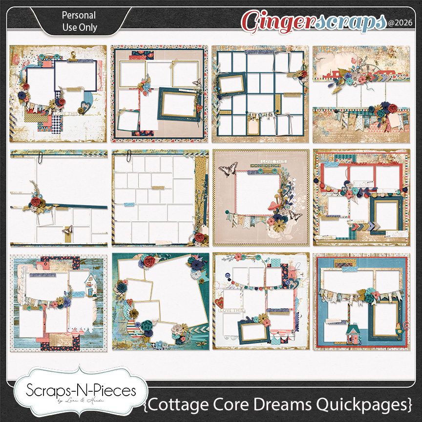 Cottage Core Dreams Quickpages by Scraps N Pieces 