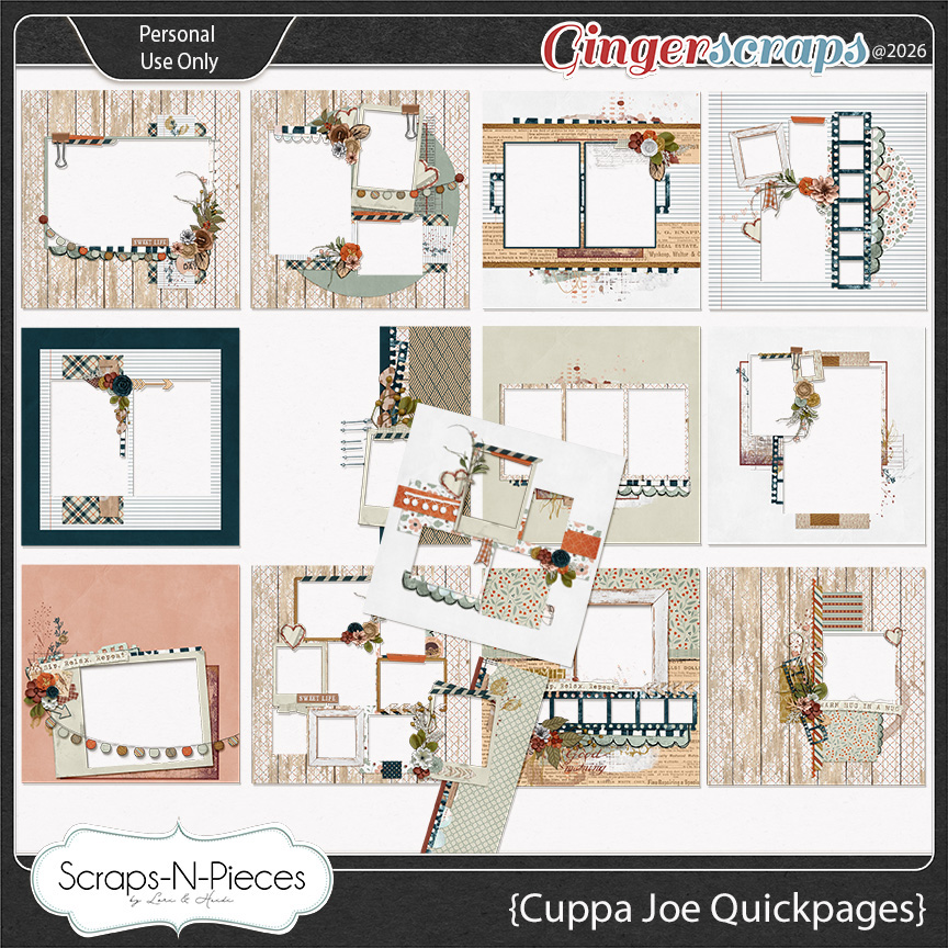 Cuppa Joe Quickpages by Scraps N Pieces 