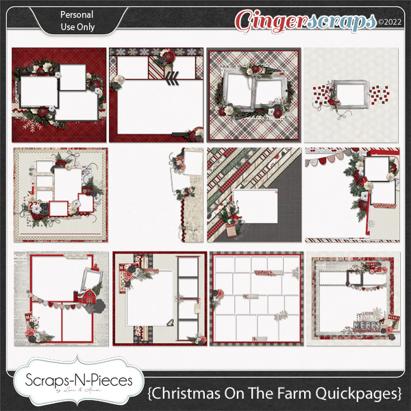 Christmas On The Farm Quickpages by Scraps N Pieces 