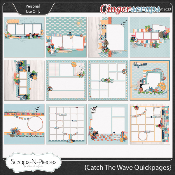 Catch The Wave Quickpages by Scraps N Pieces 