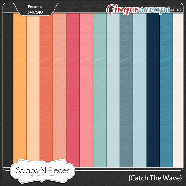 Catch The Wave Cardstocks by Scraps N Pieces 