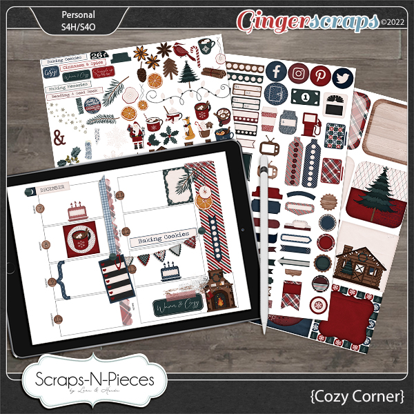 Cozy Corner Planner Pieces by Scraps N Pieces  