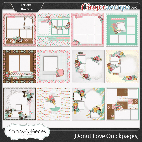 Donut Love Quickpages - Scraps N Pieces